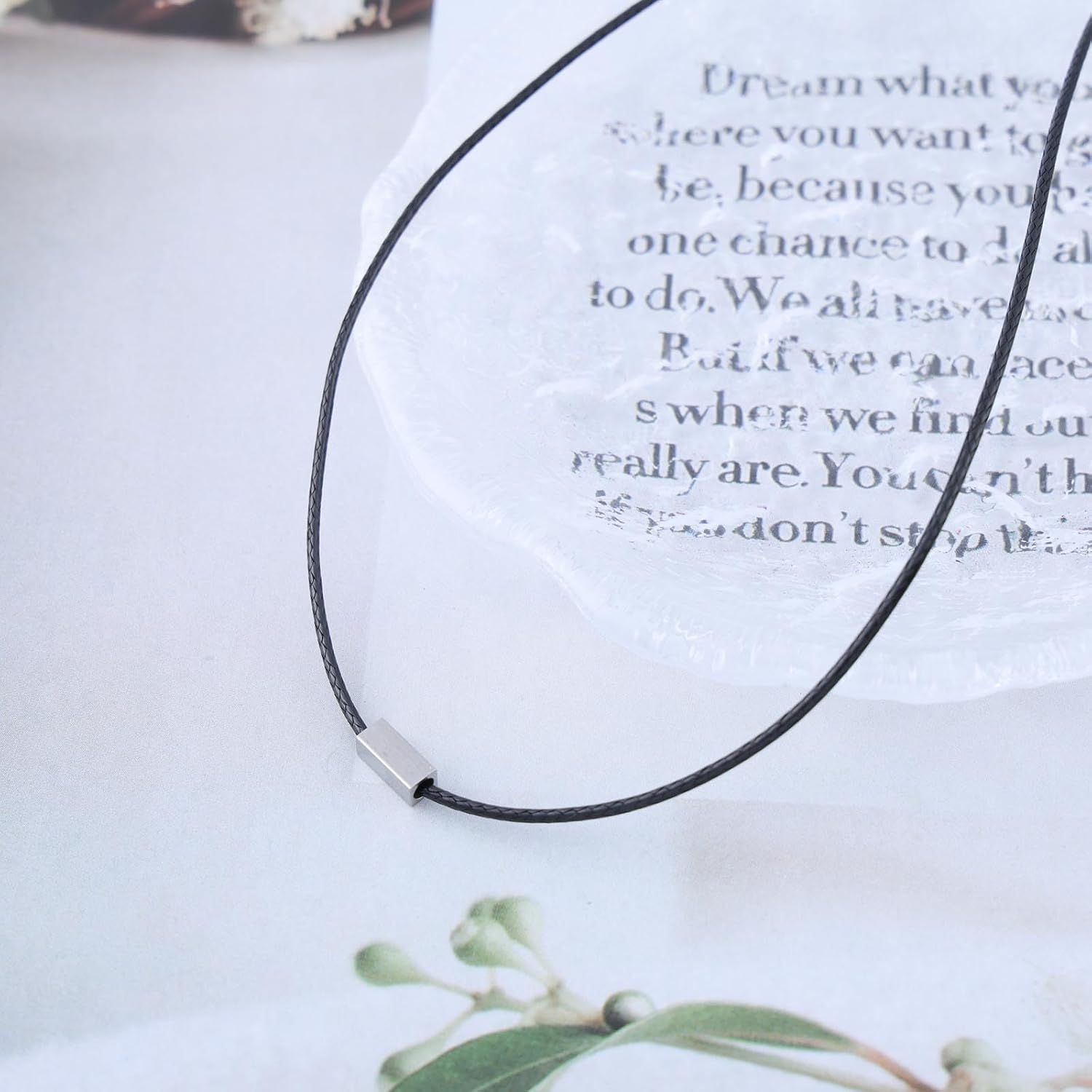 Boho Leather Choker Necklace Black Leather Cord Choker Necklace Gothic Leather Suede Necklace Short Black Collar Necklace Tiny Square Necklace Jewelry for Women - Image 5