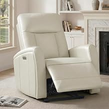 KISLOT Wall Hugger Power Recliner Chair with USB & Type-C Ports Faux Leather Recliner 135 Reclining Small Space Electric Sofa for RV Living Room Bedroom