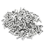 PHITUODA 100pcs M3 x 8mm Round Flat Head Machine Screws, 304 Stainless Steel Phillips Cross Drive Screw Hardware Fastener Bolts
