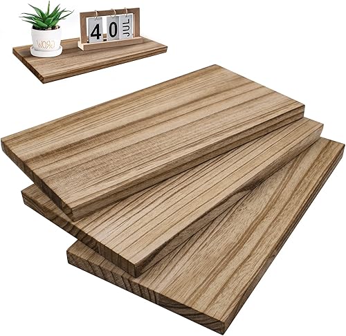 Rectángulos de madera sin terminar aglomerado de madera en blanco grueso carbonizada de Paulownia para estante de pared manualidades pintura