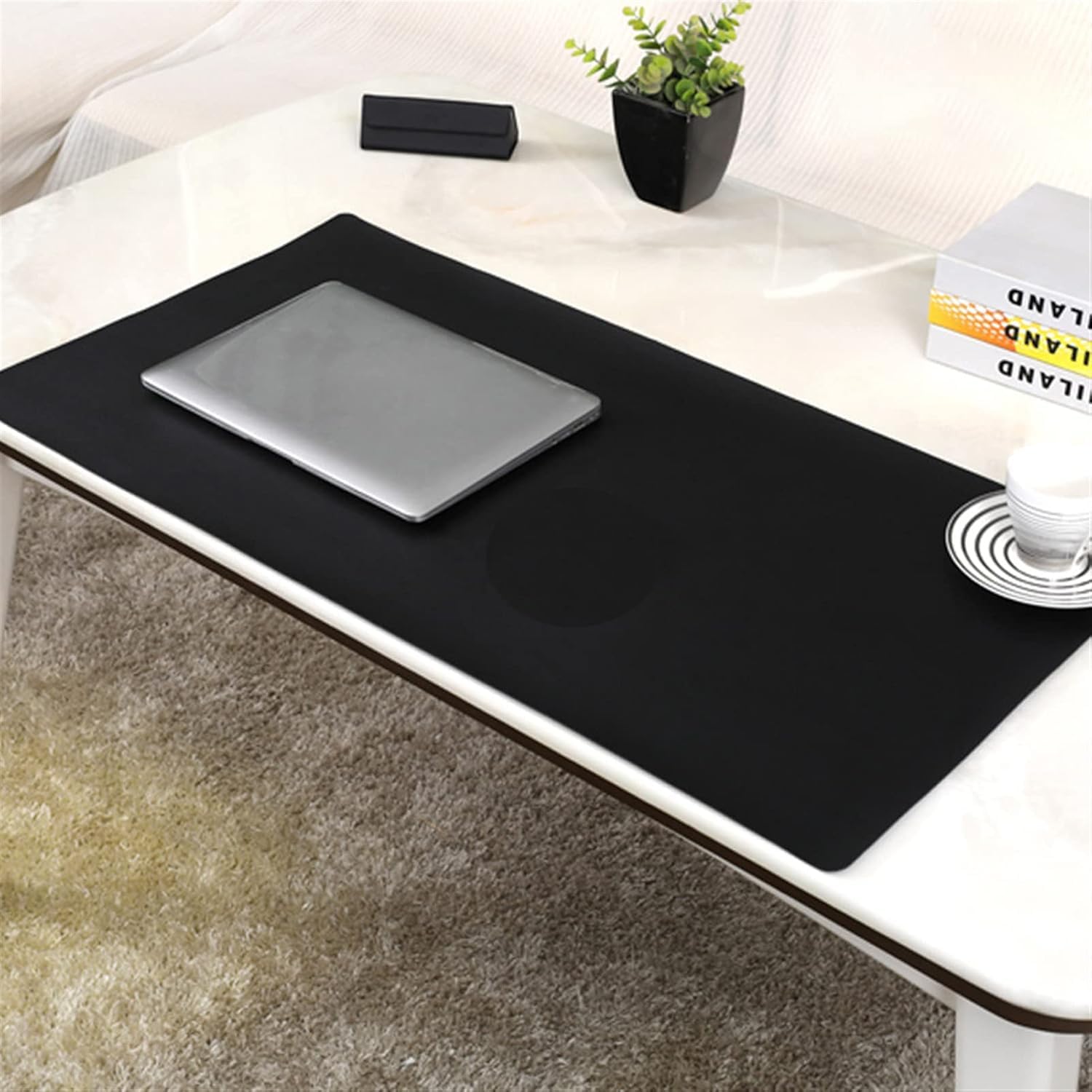 Multifunktionale Schreibtischunterlage, Wasserdichtes Mauspad Aus Pu-Leder Für Büro Und Zuhause, Einseitig.