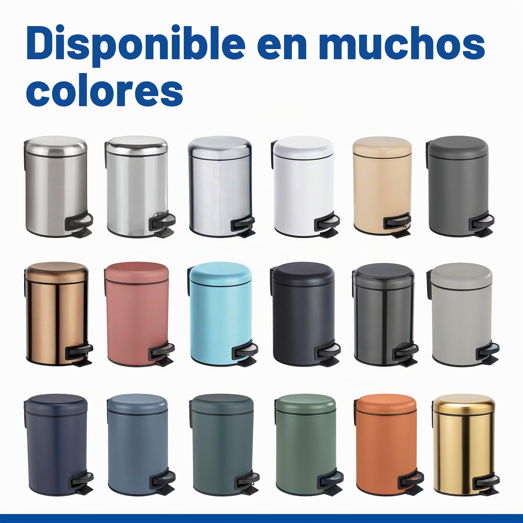 WENKO Cubo de pedal Leman oro mate 3 l - Cubo de cosmética, cubo de basura con recubrimiento anti-huellas dactilares Capacidad: 3 l, Acero inoxidable, 17 x 25 x 22.5 cm, Oro