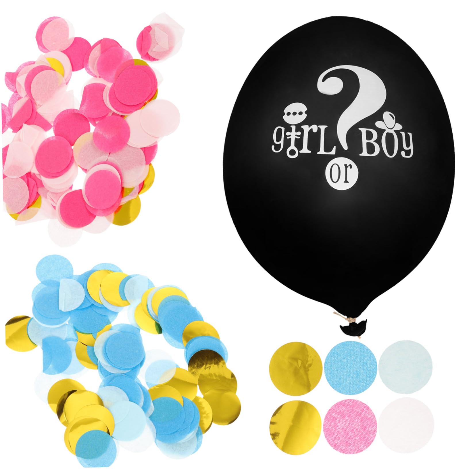 ABOOFAN 5 Set palloncini per feste di genere palloncino di coriandoli ornamento il genere rivela l'elica del palloncino rivelare il del emulsione decorazioni decorare