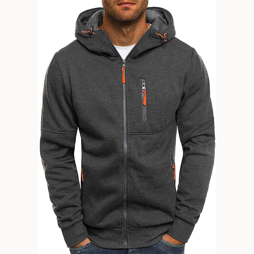 Sweat à Capuche Zippé Homme FENDT - Style Sportwear Décontracté - Respirant Et Léger - Taille Asiatique (Prévoir 2 Tailles Au-dessus) - 8