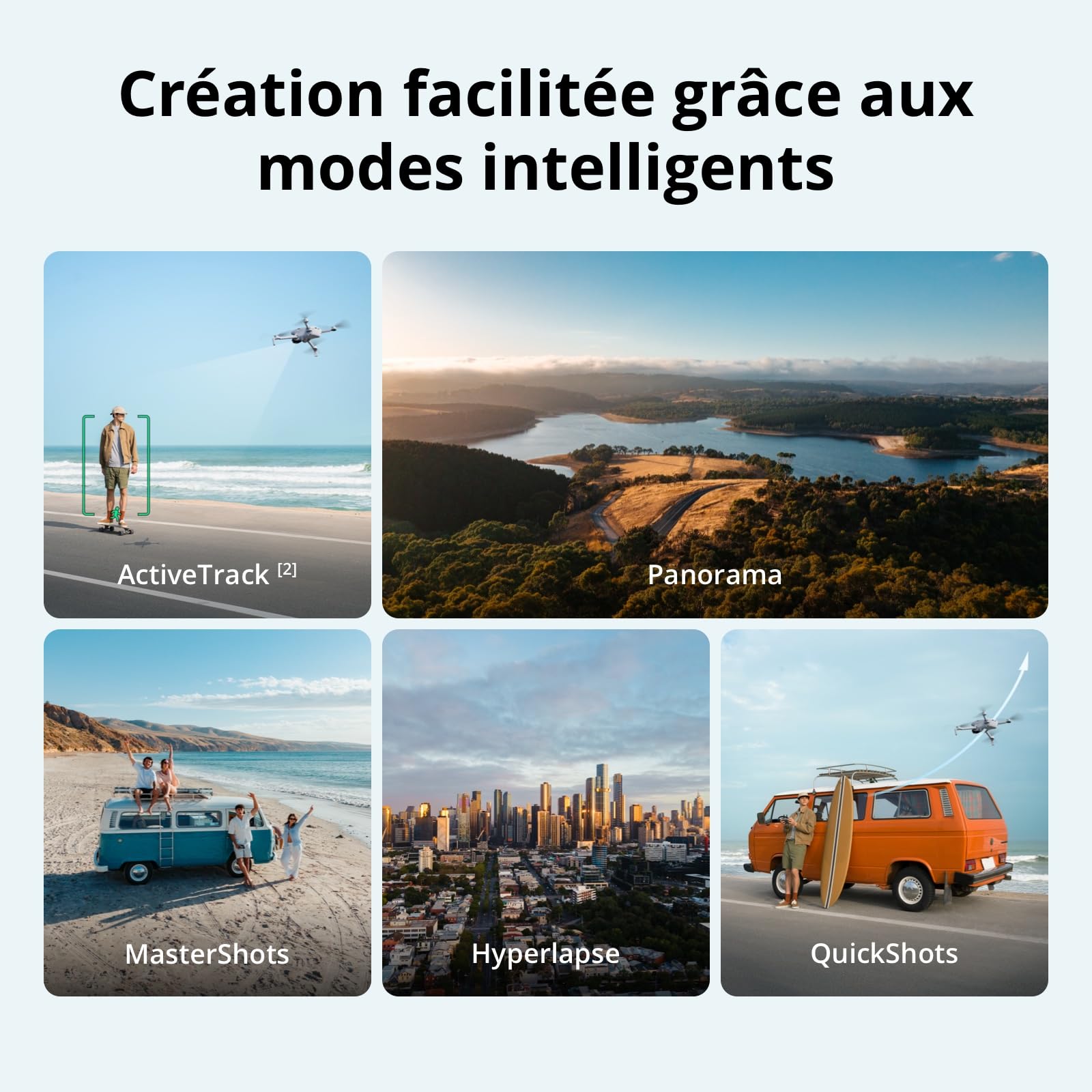 DJI Lito X1, drone caméra 4K pour débutants, Détection d’obstacles, ActiveTrack, capteur 1/1,3 pouce, adapté aux adultes, léger et pliable, Transmission vidéo 15 km, C0 - 3
