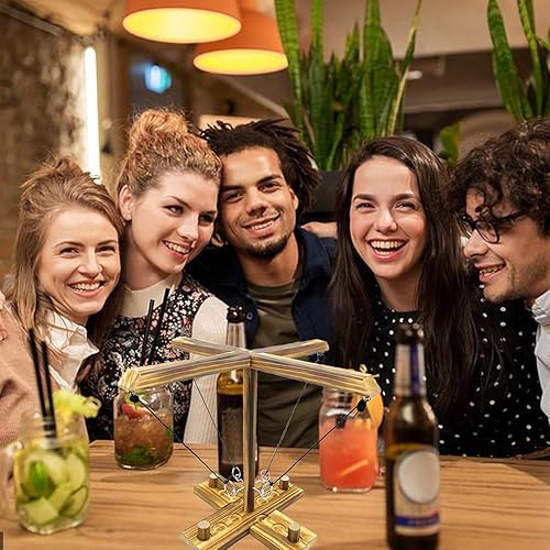 Miniatura 4 de Juego de lanzamiento de gancho de anillo, juguete de lanzamiento de gancho y anillo con escalera de tiro, juegos interactivos de madera hechos a