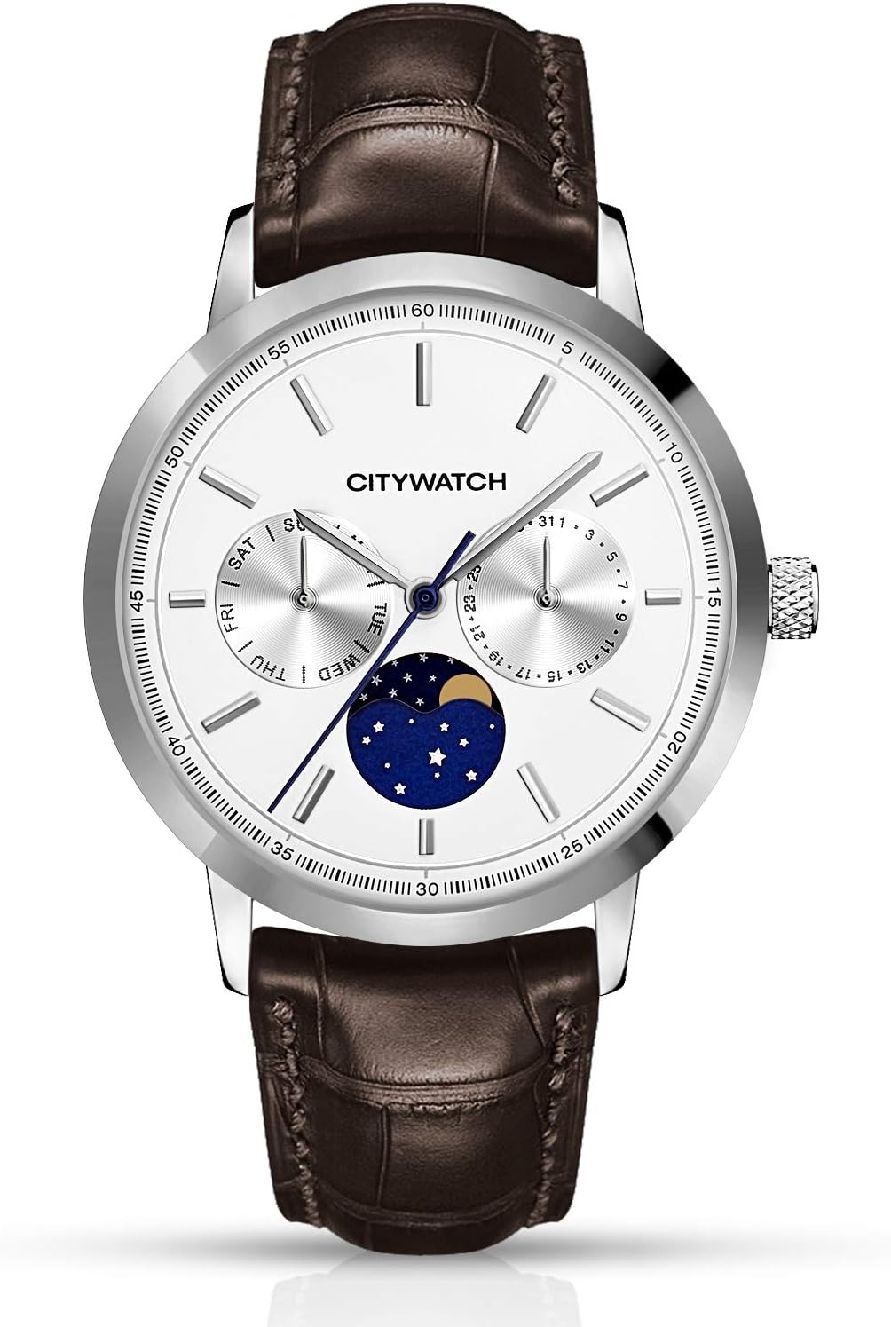 Limited Edition Men's Watch with Brown Genuine Leather Strap CY015.01BR