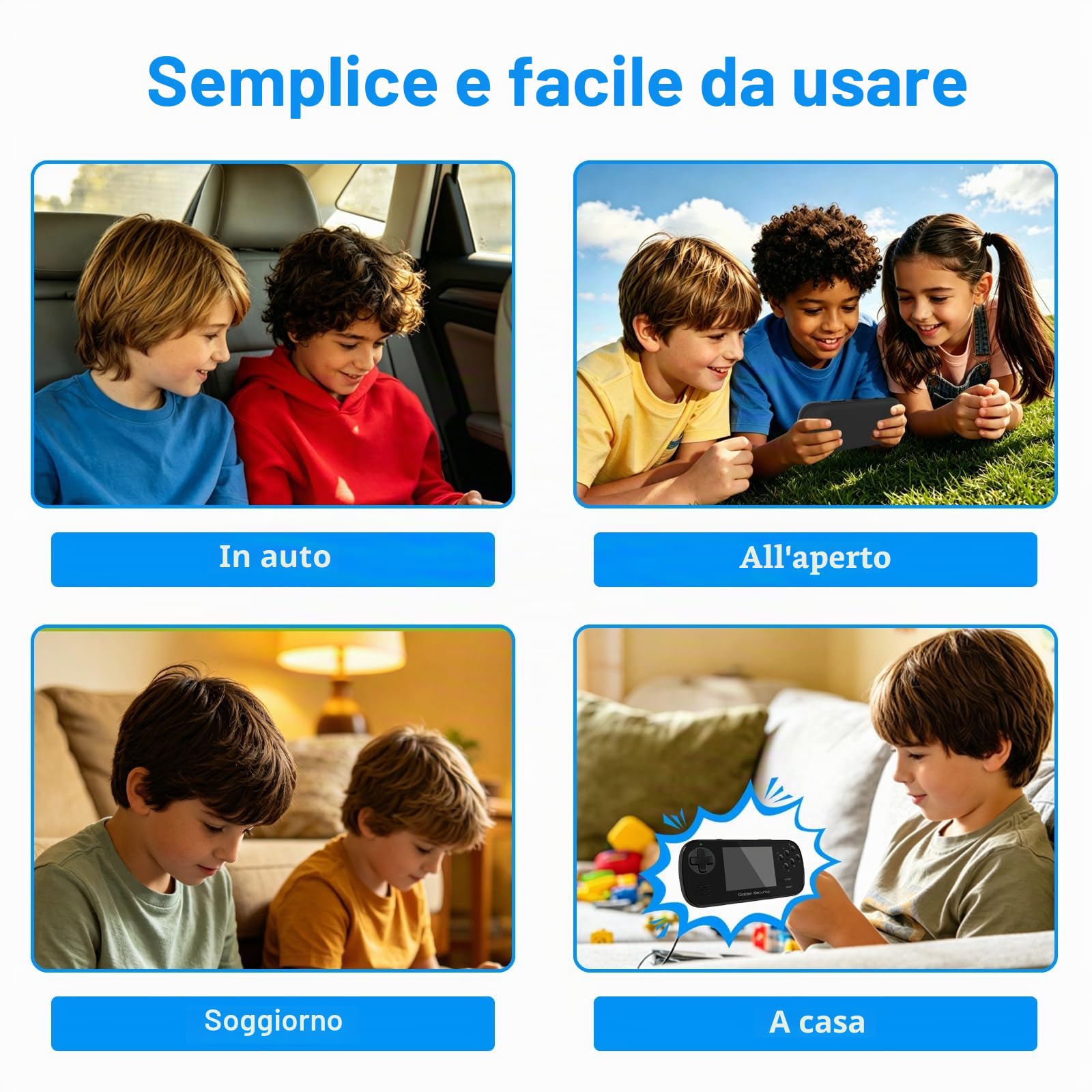 Gioco Per Bambini Con Schermo da 3,5" Grande, Preinstallato Con 156 Giochi HD Classici Retrò, Console Portatile Con Batteria Ricaricabile, Regalo Elettronico Arcade Mini per Ragazzi e Ragazze (nero)