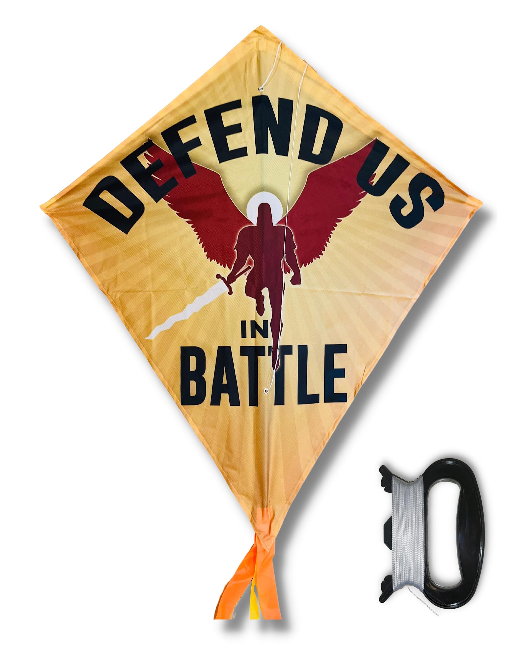 Christian Kite for Kids & Adults, Diamond Style Easy to Fly Kite, Easy to Assemble, Great Kite for Beginner, Gift for Easter or Pentecost (St Michael Archangel)