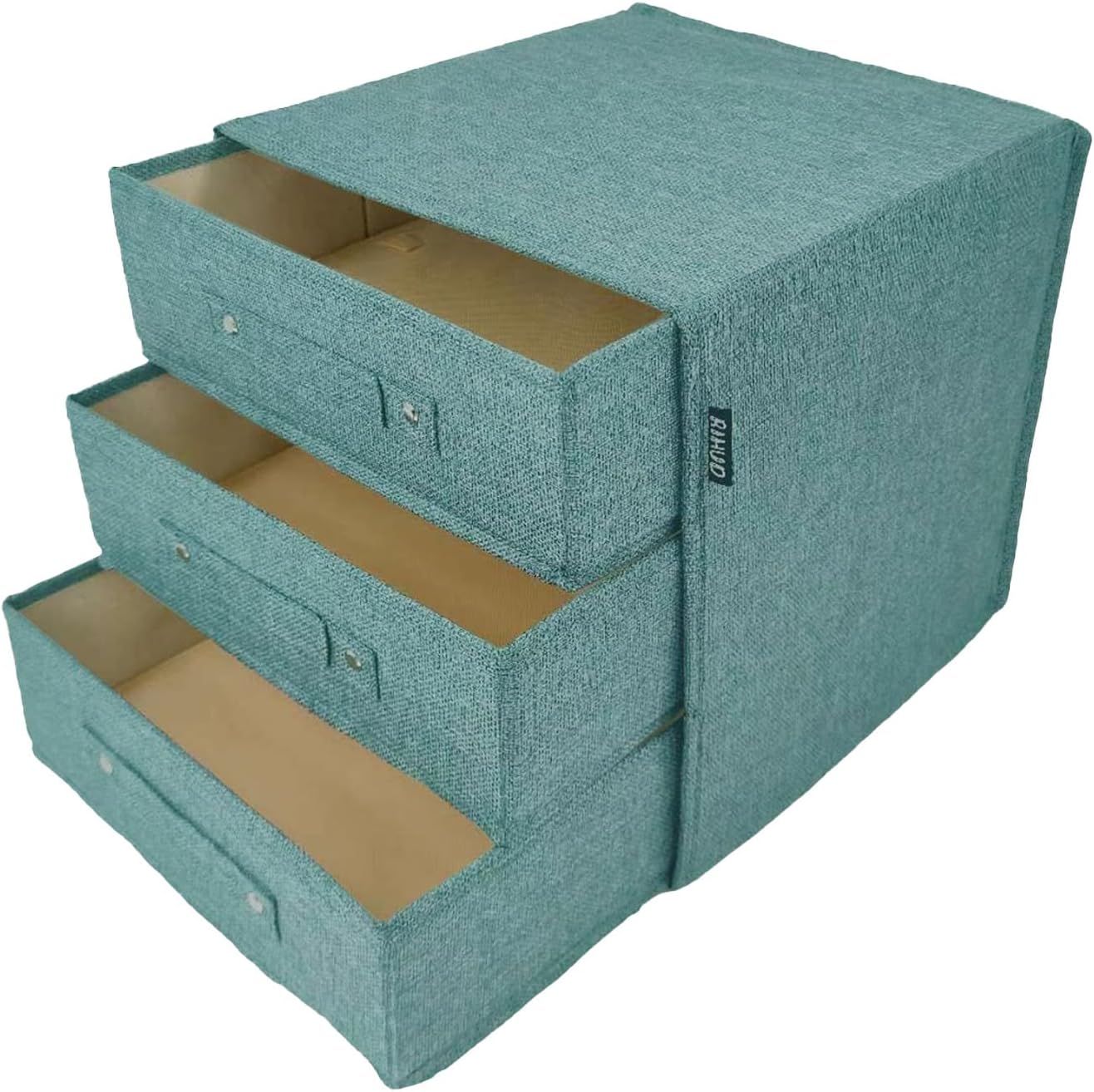 Sock Underwear Drawer Organiser with Lid – Wardrobe Clothes Storage Boxes with Dividers, Foldable Fabric Closet Organizer for Bra, Sock, Shirt, Sweater, Leggings, Pants, Ties (1 Pack)