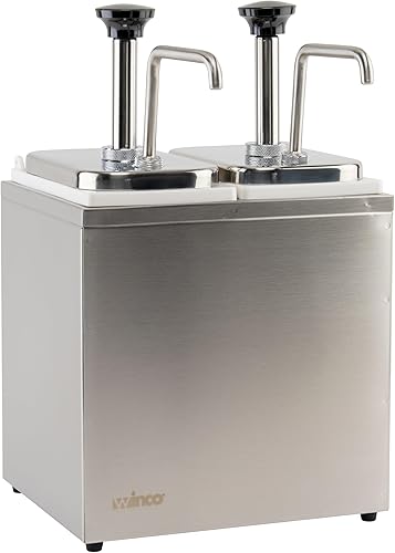 Miniatura 1 de Winco Bomba dispensadora de condimentos de doble cámara de 7 cuartos