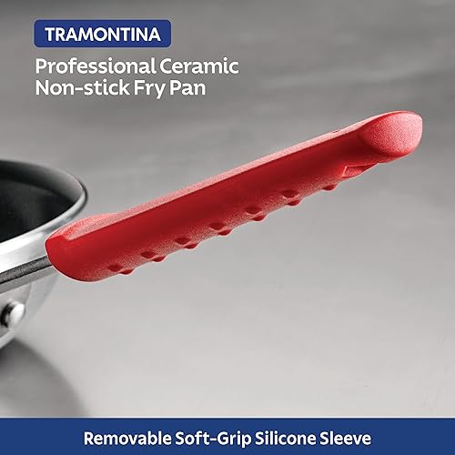 Miniatura 8 de Tramontina Sartén profesional de cerámica antiadherente grande de 12 pulgadas, sartén de aluminio de calibre pesado con revestimiento antiadherente,