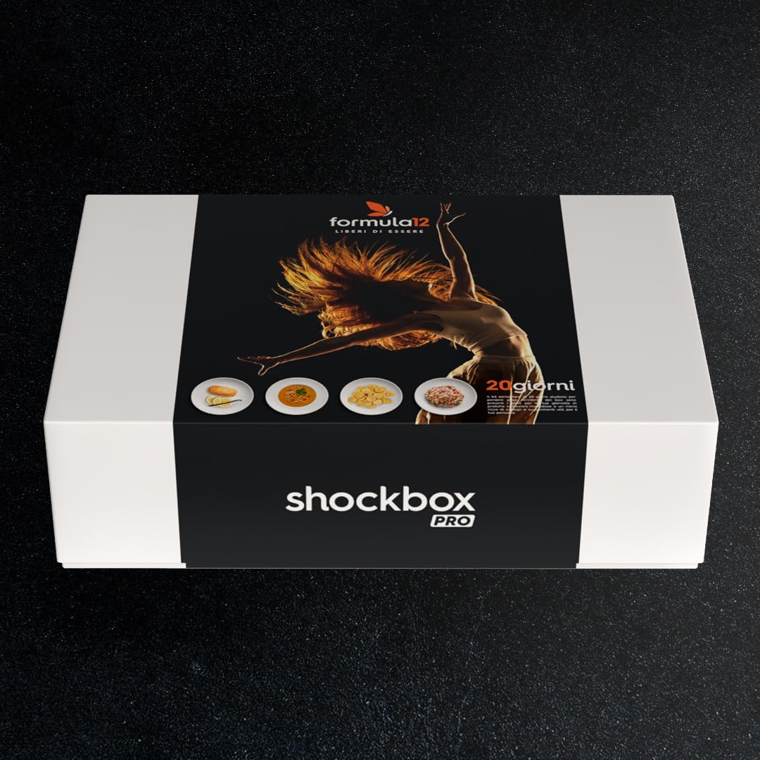Shockbox Pro Formula12 - Kit dimagrante - 20 giorni - Colazione - Pranzo - Merenda - Cena - Dieta chetogenica