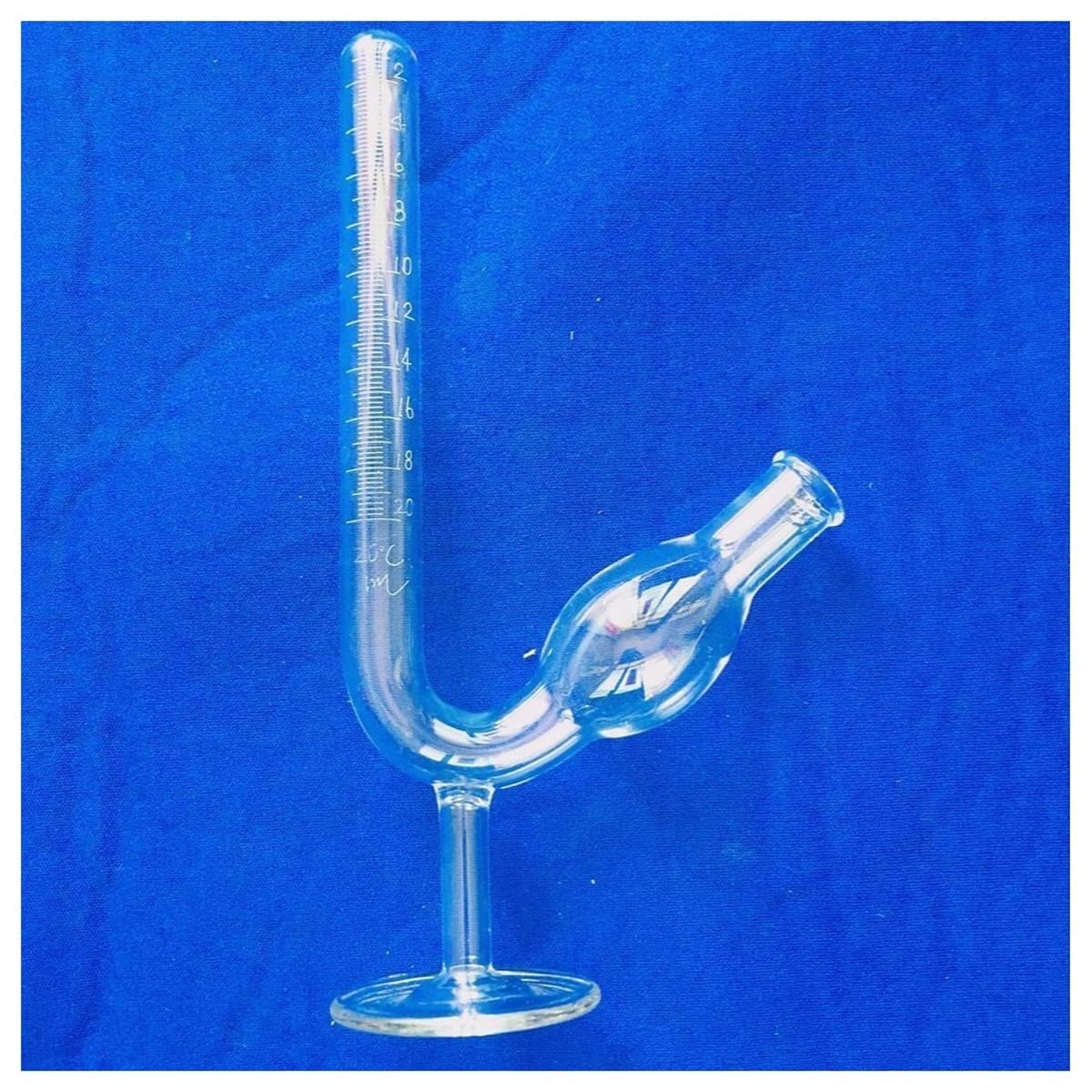 Tubo de laboratorio con asiento de vidrio de 10 ml, 20 ml y 50 ml, escala transparente, con base.(50ml)