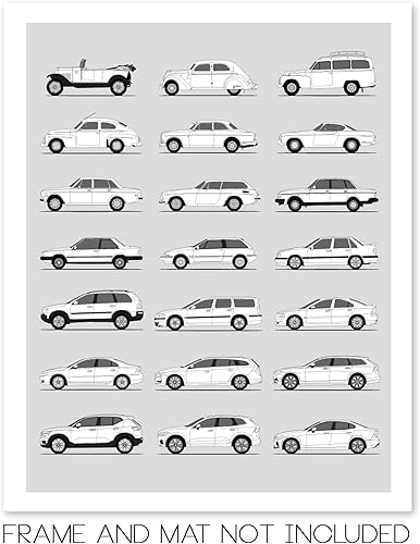 Miniatura 110 de Handmade Poster compatible with Chevy Print Wall Art Handmade Decor of the Best of Chevy Generations History Evolution 8x10" (Unframed) Satin Print