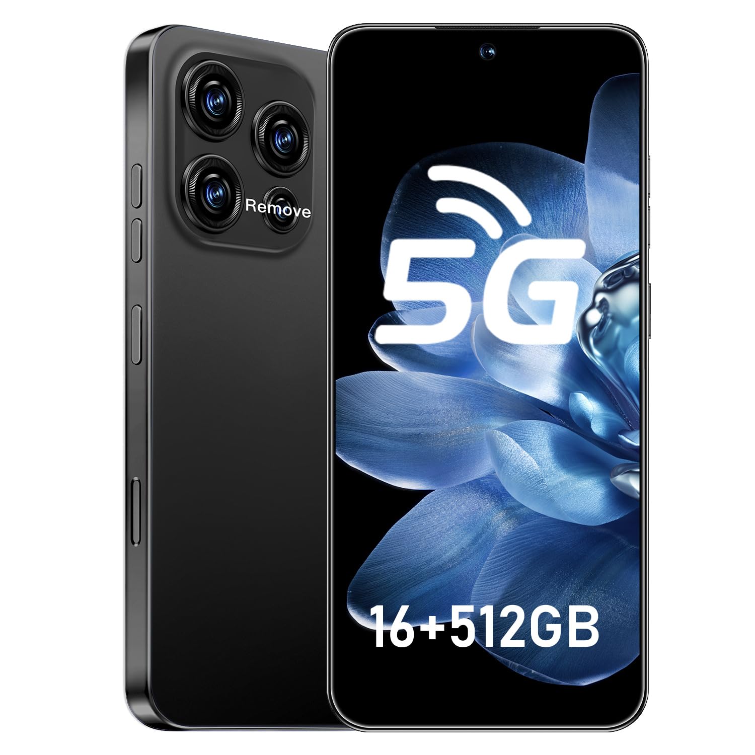 16PROMA X 5G Phone,Smartphone Unlocked Cell Phone 16GB+512GB/6.99“ HD Screen Display/68MP+108MP Camera/7000 mAh, Dual SIM Card/Face Unlock/Fingerprint Button Unlock-and take Photos (Black)