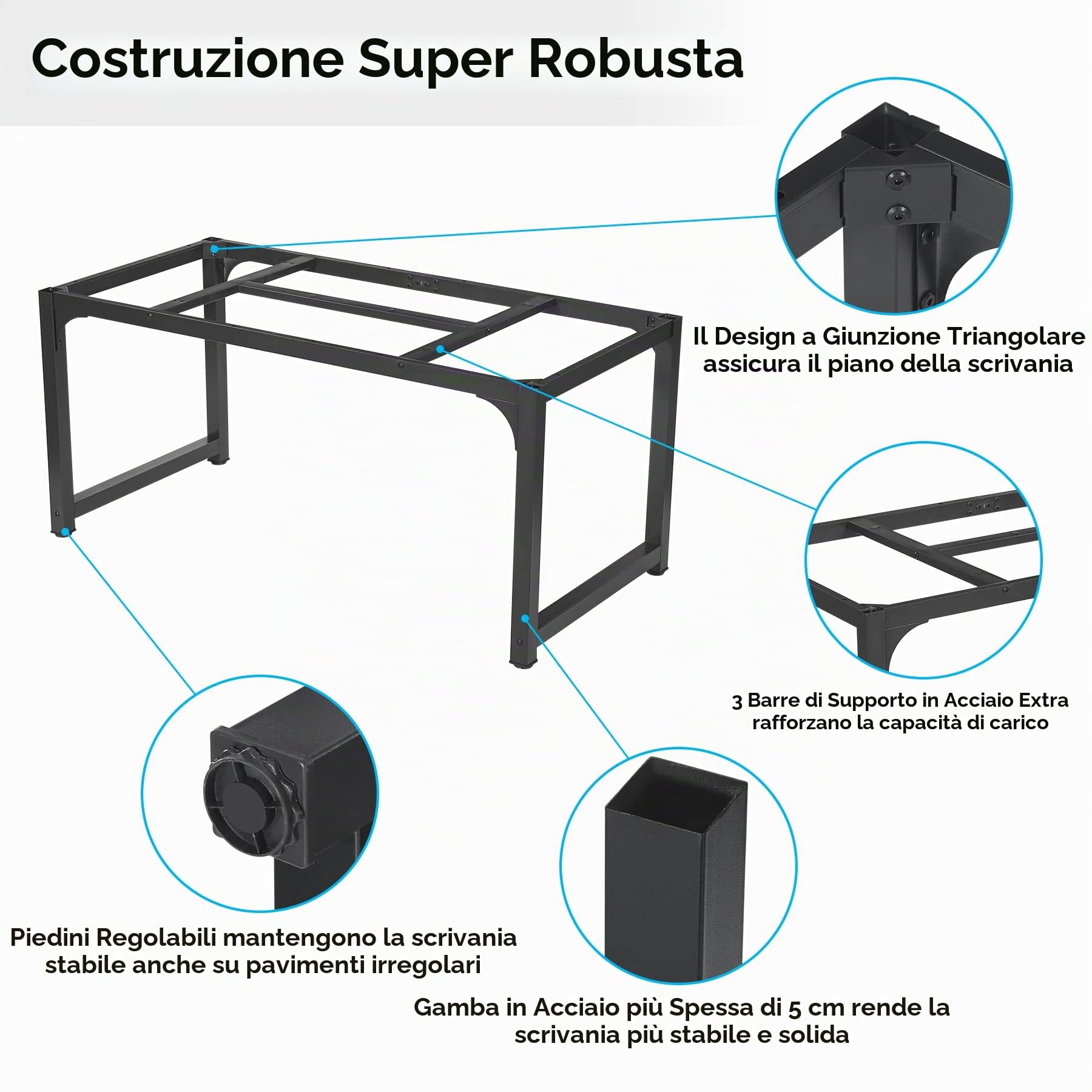 Tribesigns Scrivania, Scrivania da Ufficio per Studenti e Lavoratori，scrivania gaming，Tavolo da Computer Scrivania per Ufficio Studio,Montaggio Facile, Marrone Vintage e Nero