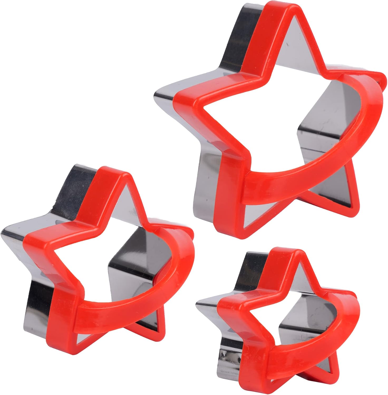 Tugaizi 4th of July Star Cookie Cutters with Handle Set of