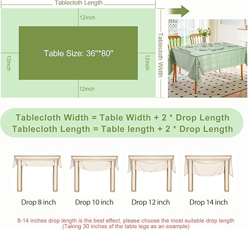 Miniatura 185 de JUCFHY - Mantel rectangular marroquí de tela jacquard a prueba de derrames y resistente al agua y al aceite, mantel decorativo para uso exterior e