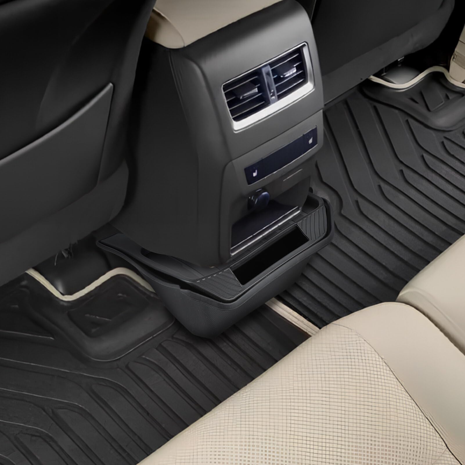 Caja de Almacenamiento para Coche para Consola Trasera, Negro