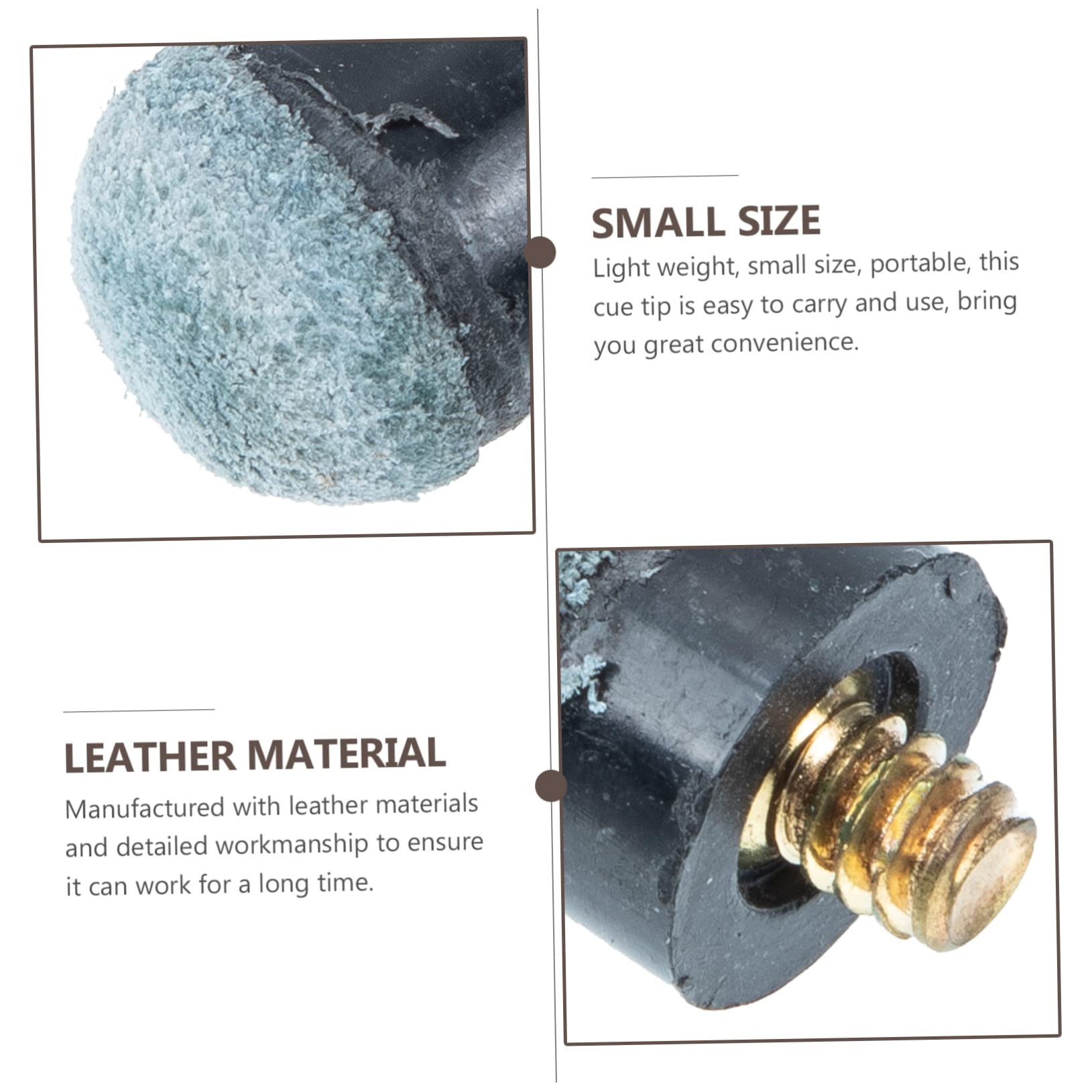 BESPORTBLE 20 Pcs Leather Billiard Tips Replacement Pool Accessories for Enhanced Performance and Control