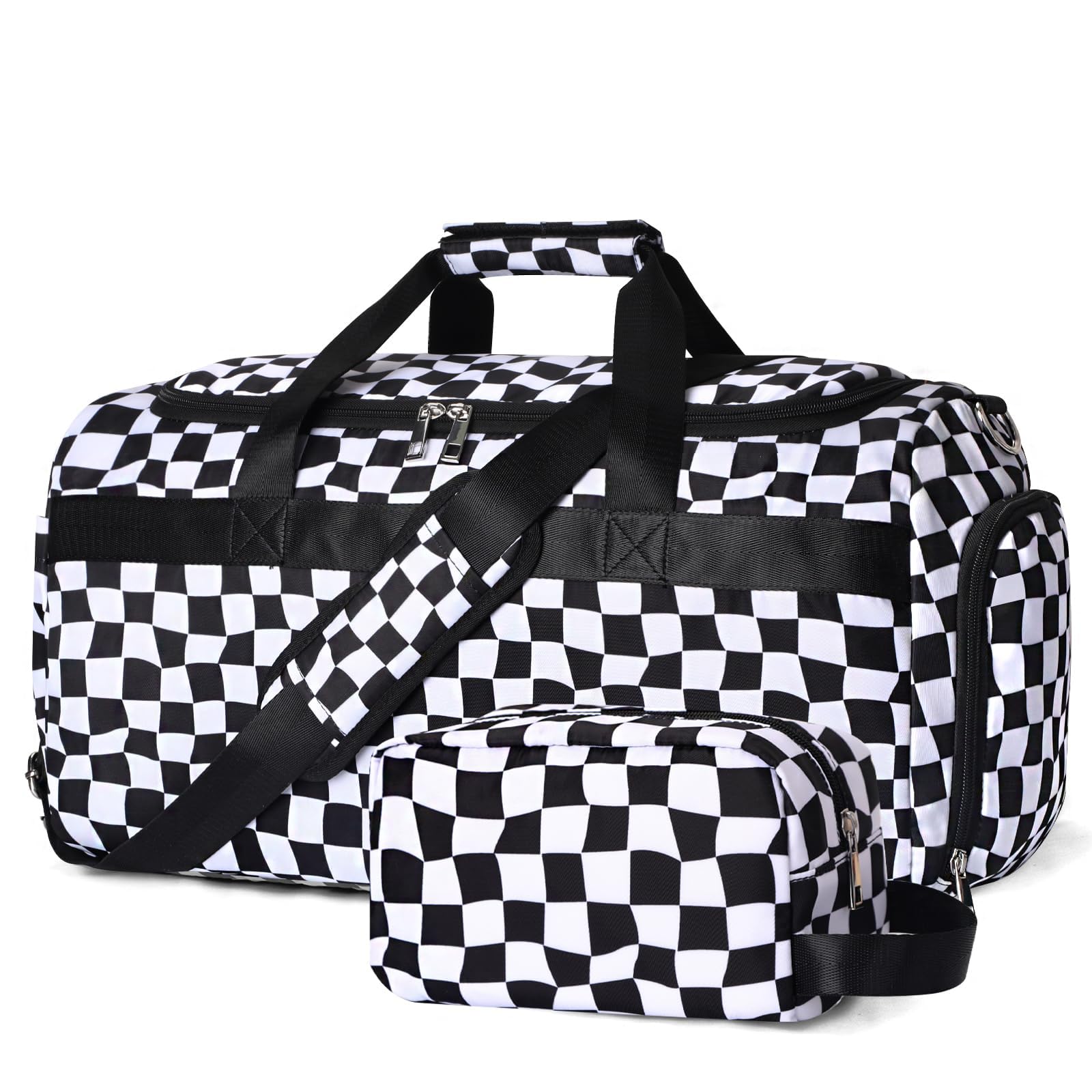 Bosidu Borsa sportiva per uomo e donna, grande borsa da viaggio con scomparto per scarpe e scomparto bagnato, leggera borsa per il weekend, borsa fitness per sport, palestra, viaggi e pernottamenti