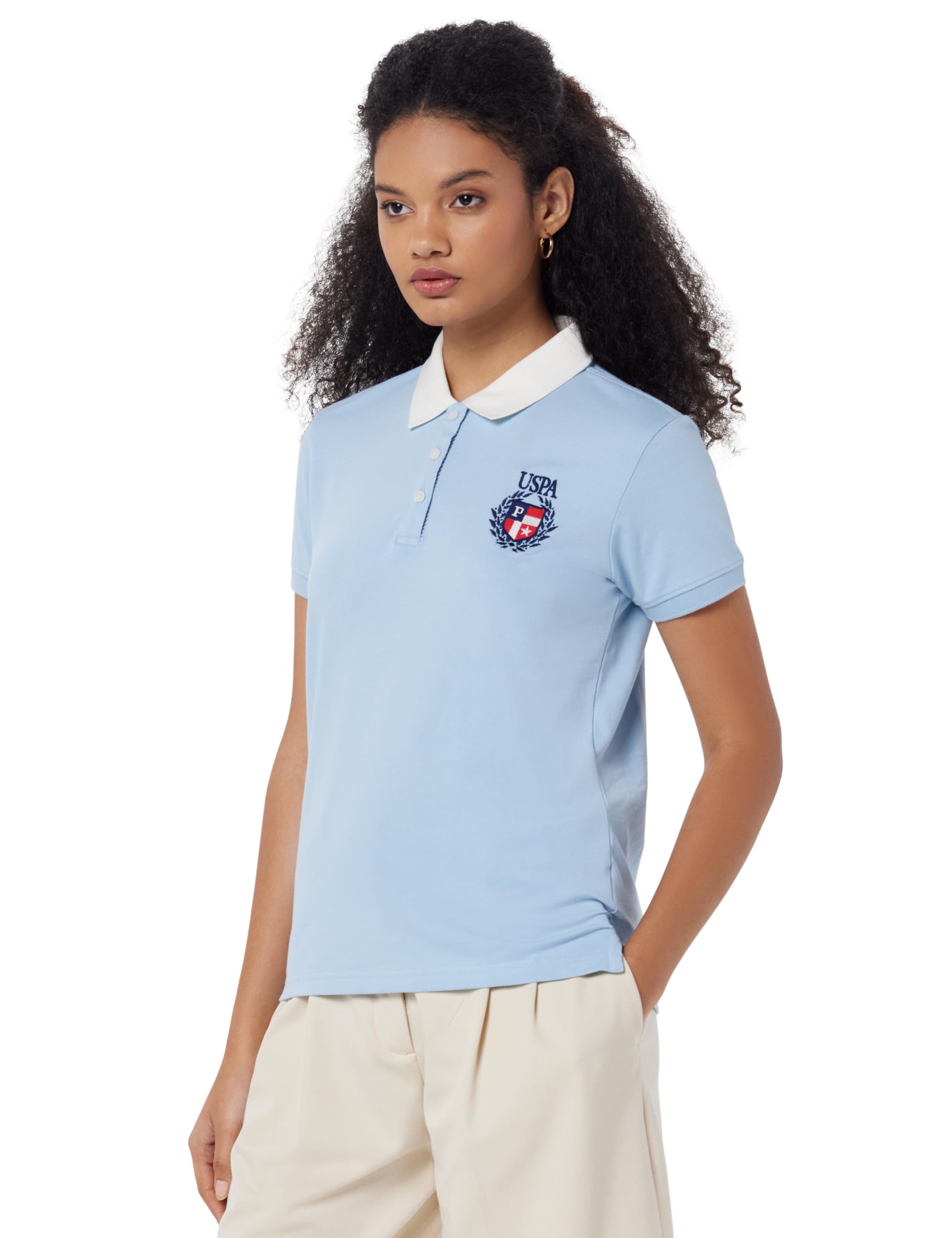 Women's Embroidered Regular Fit Polo Shirt-image-17