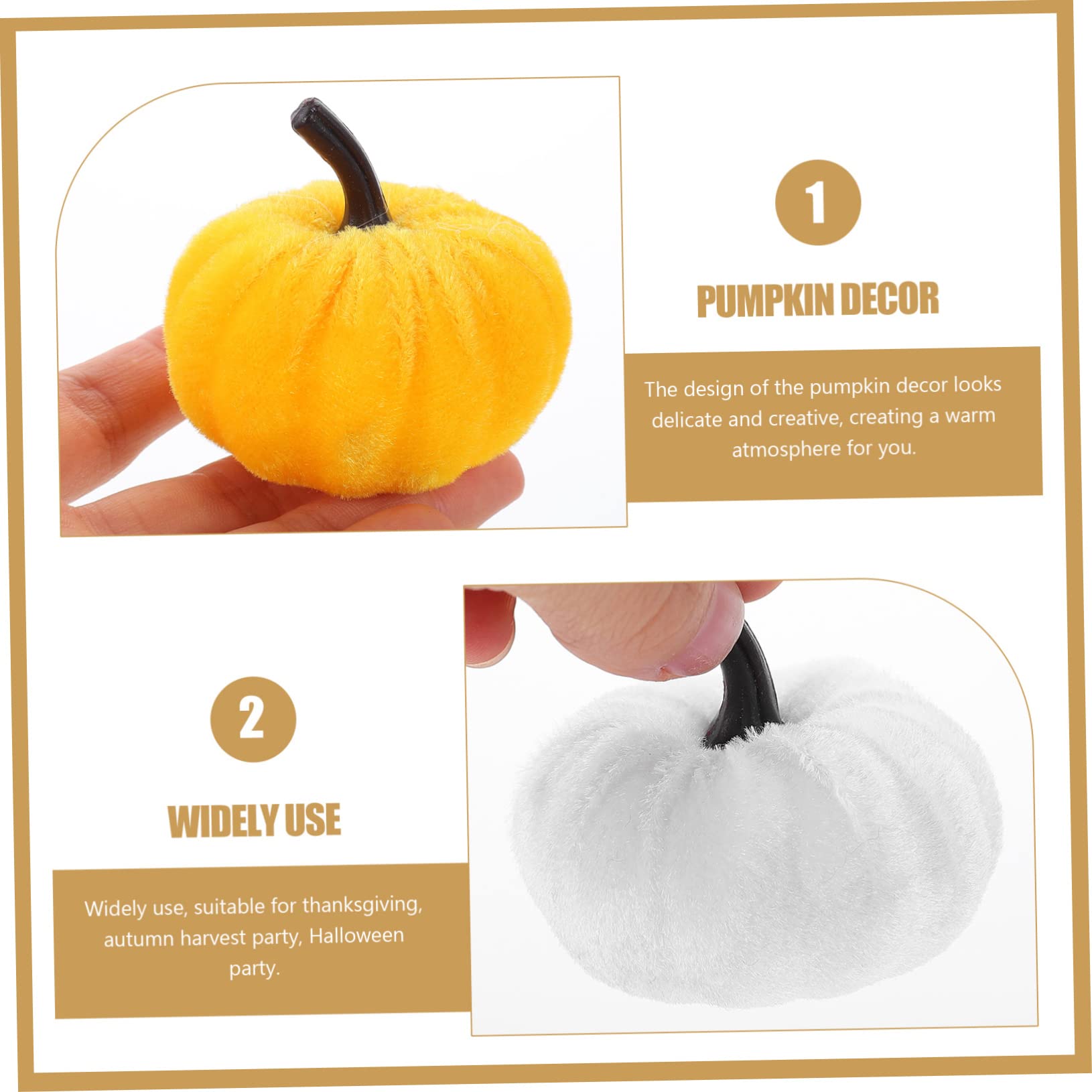 Ciieeo 50 Pcs Calabaza De Franela Adorno De Calabaza De Simulación Otoño Falsa Adorno De Artificial s Artificiales De Halloween os De Árboles De Otoño Paño