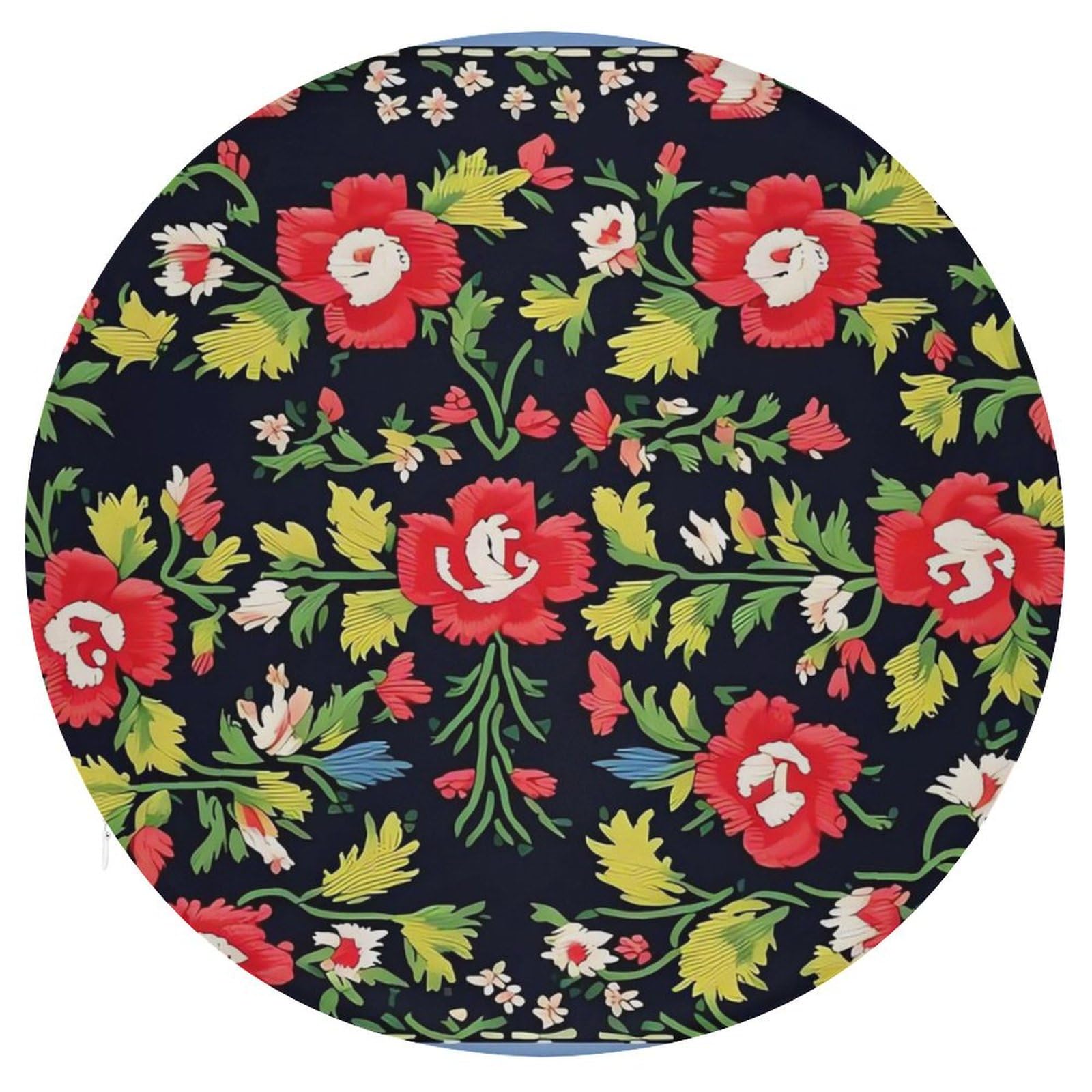 Coussin de chaise rond anti-douleur en mousse broderie slave
