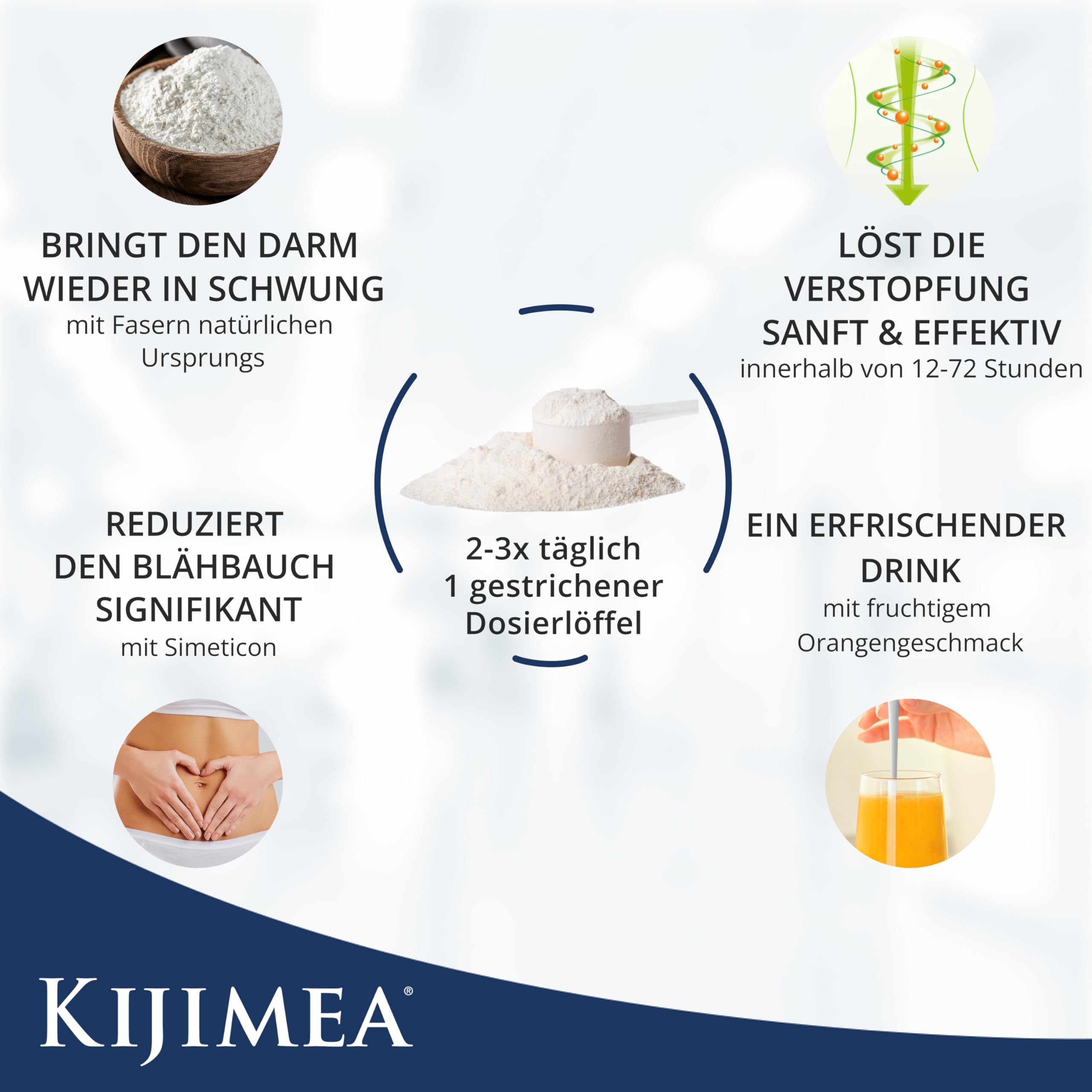 KIJIMEA® Regularis – Bei Verstopfung, träger Verdauung & Blähbauch – sanft & natürlich – effektiv und planbar – vegan, glutenfrei, laktosefrei – 250g