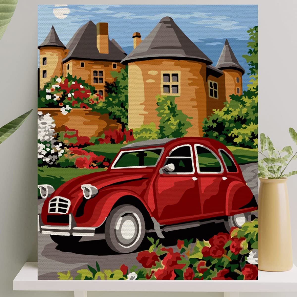 Palmiye Hobi Sanat Sayılarla Boyama Tuval Seti Fırça Boya Dahil (Çıtalı) 40x50 CM - Vosvos