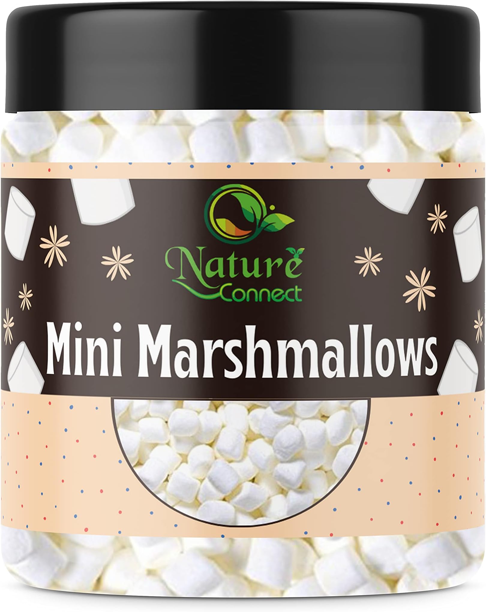 Mini Marshmallows 150g White Marshmallow Pure veg Mini Marsh mallow Vanilla Mist Flavour Veg Marshmallow Vegan Product [Jar Pack]