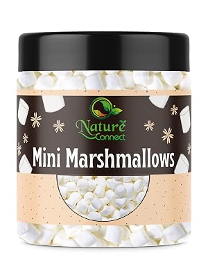 Nature Connect Mini Marshmallows 150 gm White Marshmallow Pure veg Mini Marshmallow Vanilla Mist Flavour Veg Marshmallow