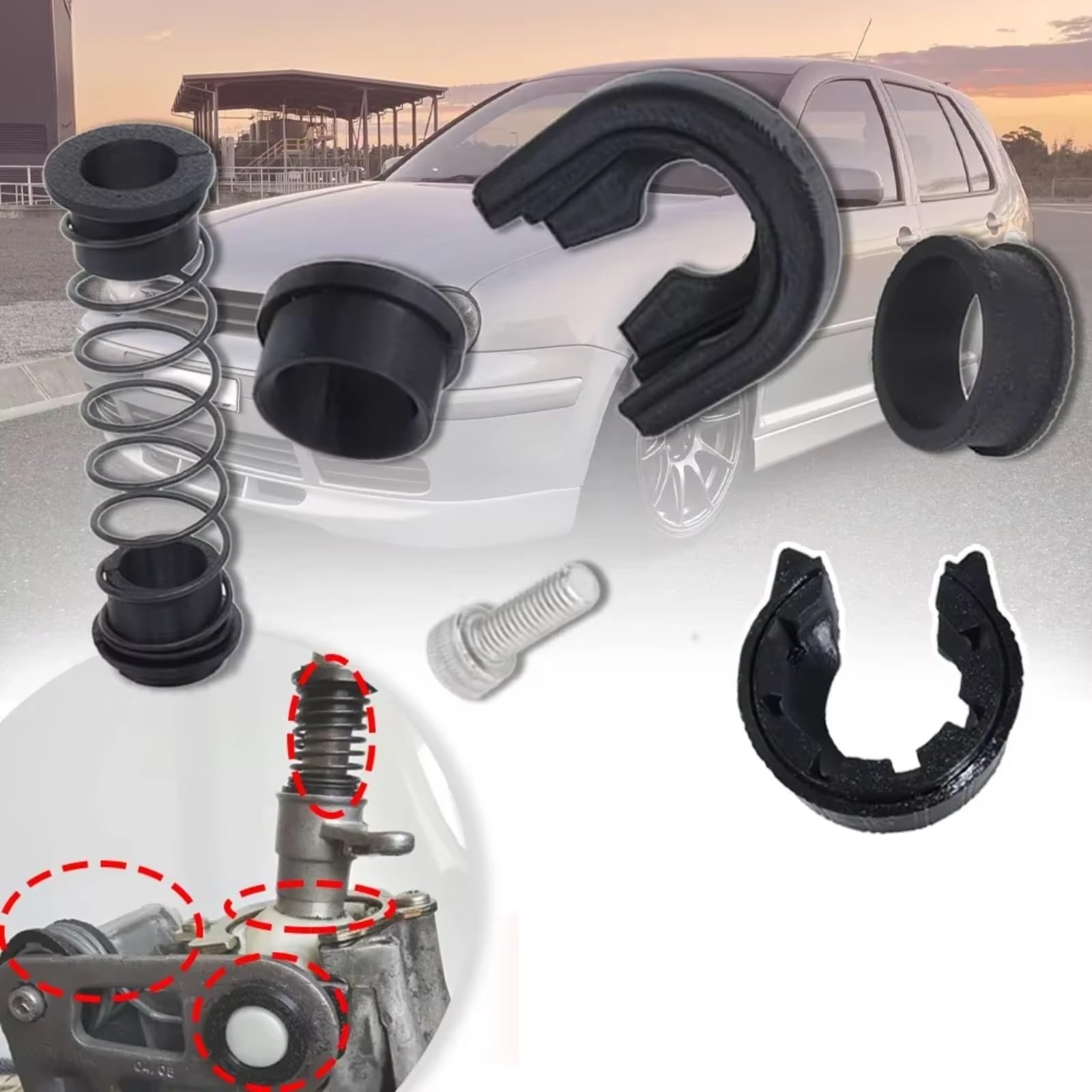 Réparation Levier Vitesse Kit Kit Réparation Douille Câble Changement Vitesse 1K0711265L 1K0711266 1K0711266B Compatible Avec VW Pour Passat B6 B7 2005-2015