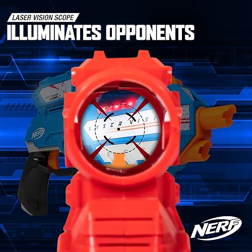 Miniatura 4 de NERF Laser Vision Juego de Laser Tag para 4 Jugadores con Tecnología Laser Vision, Blasters que Se Ven en la Oscuridad - Juegos de Arcade para Jugar
