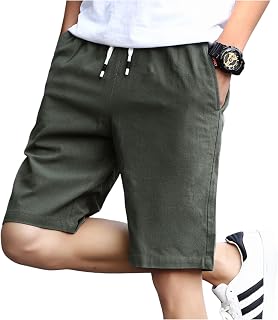 [Ｗ＆Ｃ] ショートパンツ メンズ ハーフパンツ シンプル 五分丈 綿麻 調整紐 半ズボン ゆったり 無地 イージーパンツ ルームウェアボトムス パジャマパンツ 夏用 部屋着