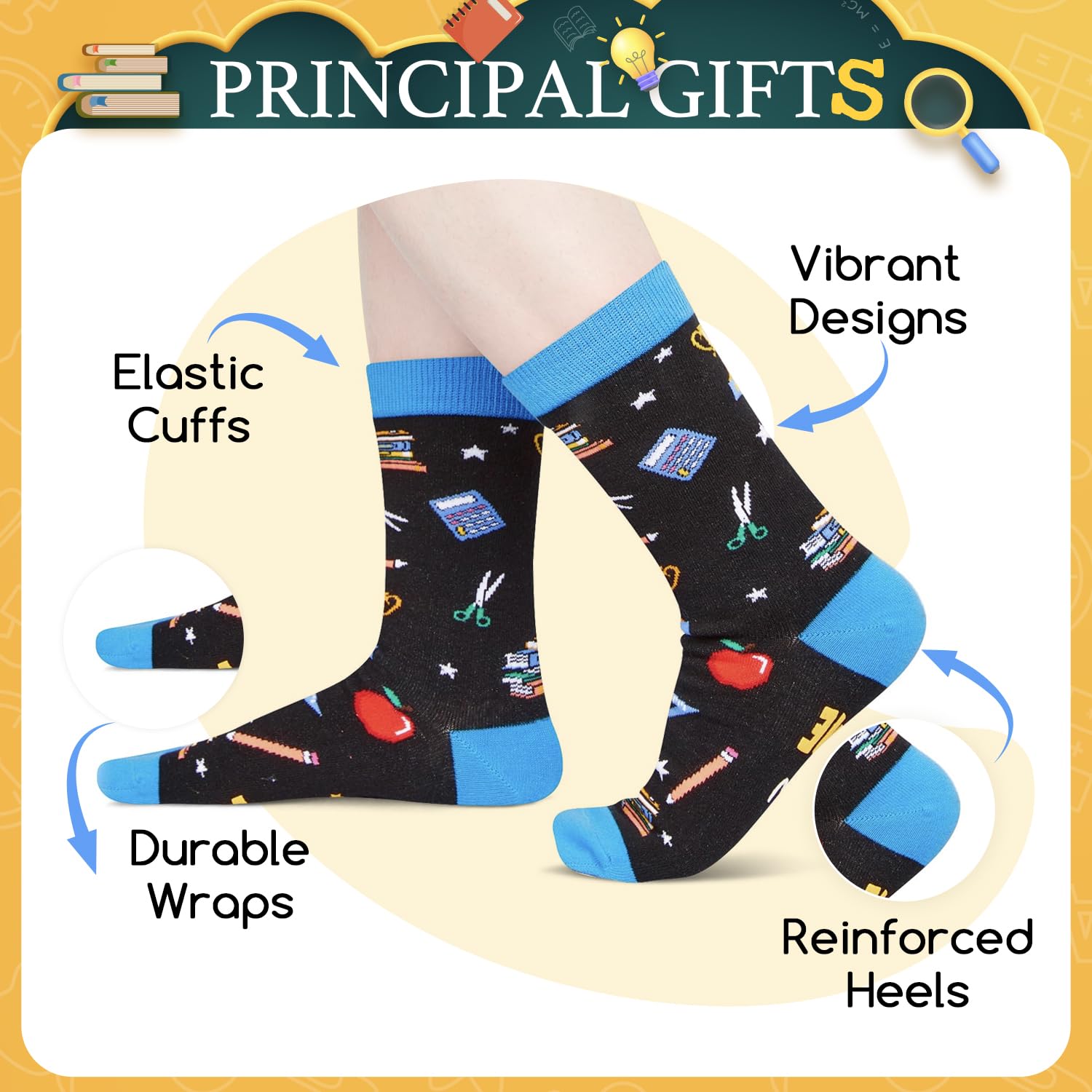 HAPPYPOP Appreciation Gift Ideas - Funny Teacher Principal Boss Coworker Employee Socks