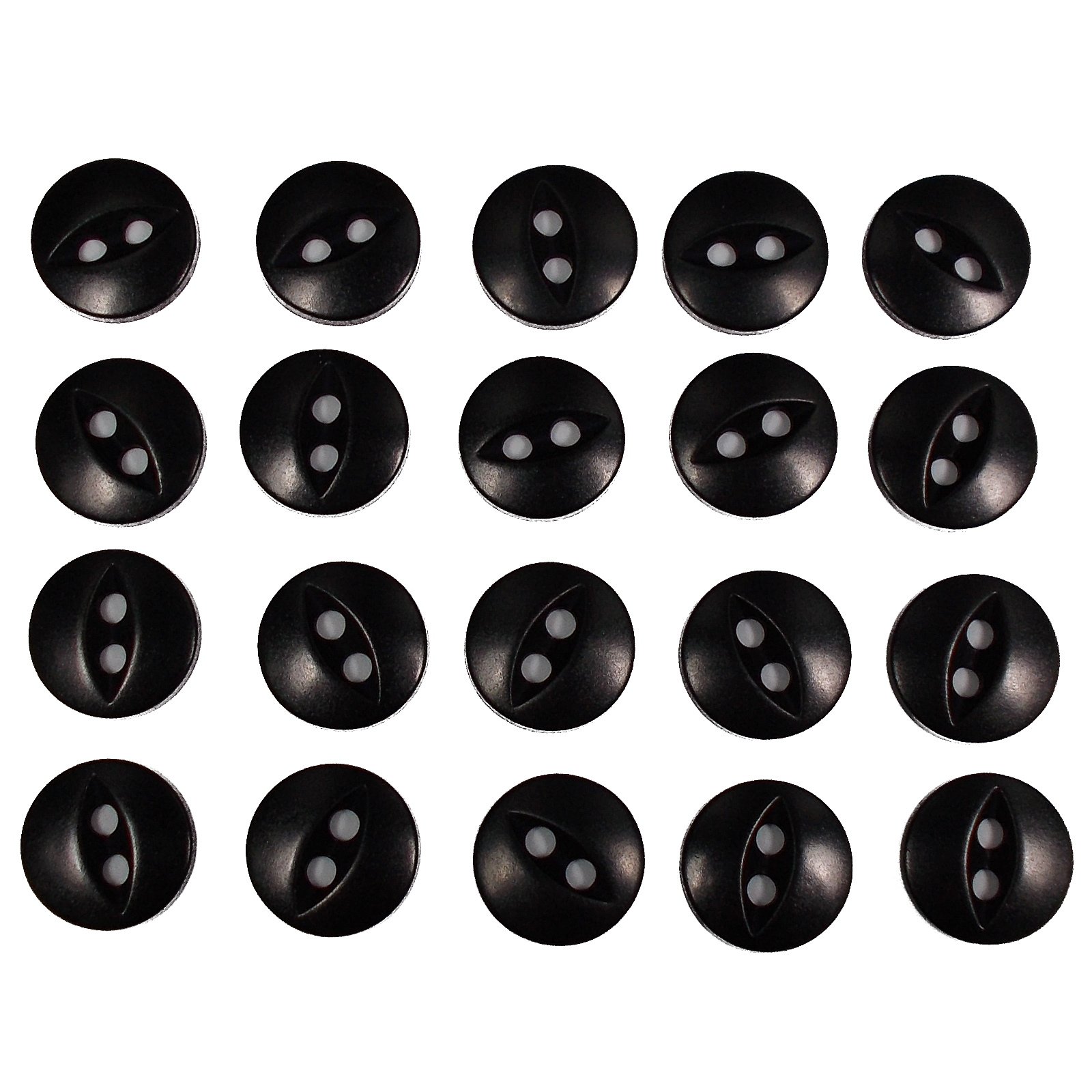 Push The Button Black Fisheye Basic Buttons 11Mm (, 20)
