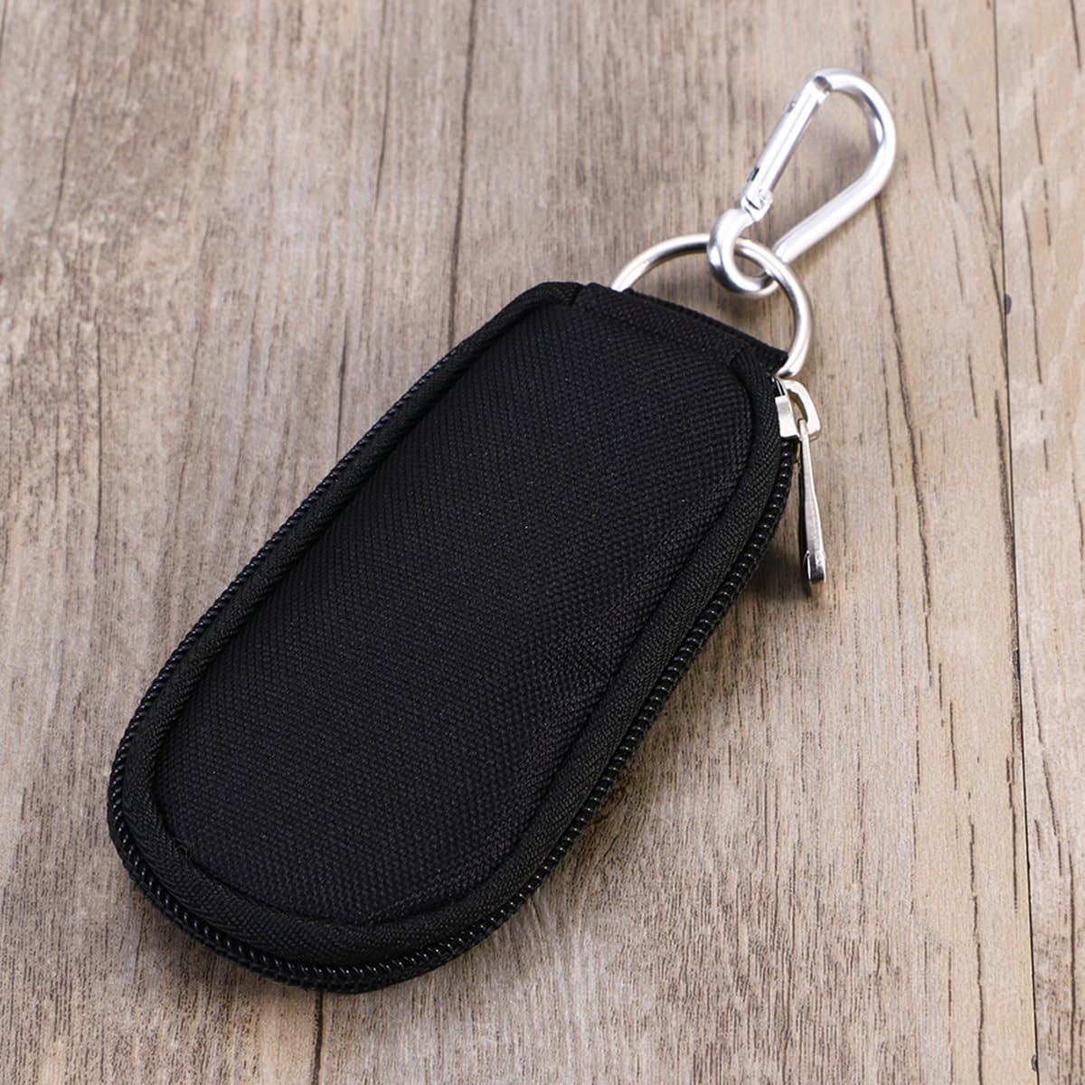 MAGICLULU 5pcs Essential Oil Carrying Case with Key Chain, Portable Handle Bag for Travel and Home, Holds 2ml Bottles, Sturdy Zippers, Black, 4.92x2.36x2.95 Inches