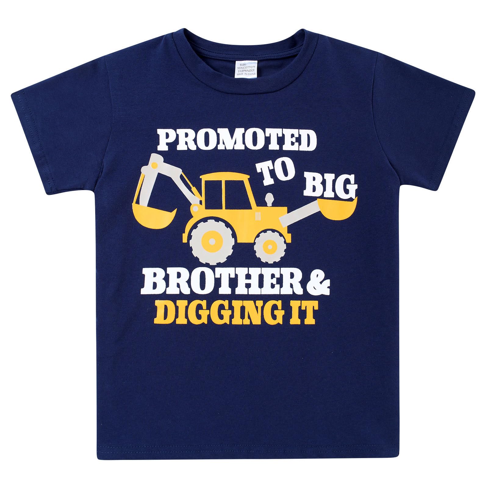 kids4ever Jungen Tshirt Bagger Grafik Großer Bruder Shirt Baumwolle Sommer Kleinkind T-Shirts Rundhals Kurzarm Tee Shirts für Jungen Casual Süßes 1-6 Jahre