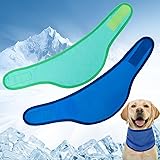 EXPAWLORER Dog Cooling Bandana - 2 Pack Instant Chill Out Cooling Dog Bandanas, Adjustable Cooling Kerchief for Small Medium Large Dogs for Hot Summer, Ice Scarf Avoid Sunstroke, Blue Large