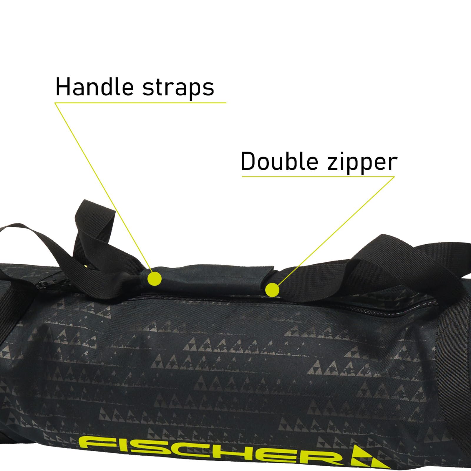 Fischer Skicase ECO XC Sac à skis nordique durable léger et pliable 210 cm de long avec poignées | Capacité de 1 ou 3 paires de skis