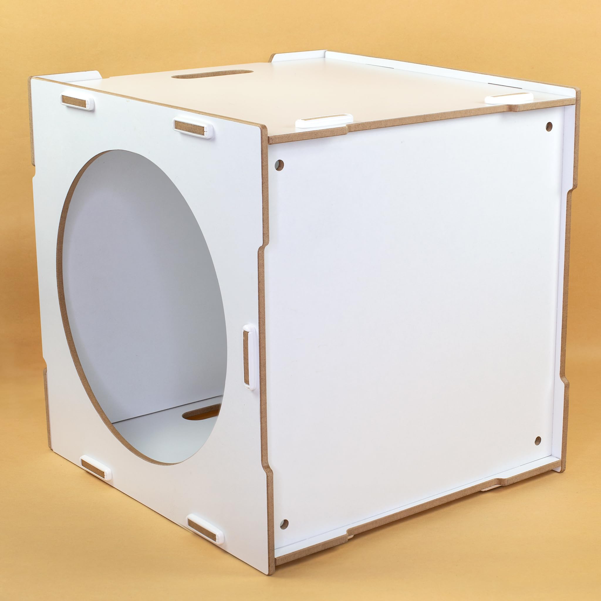 Herz & Heim® Regal Einsatz für Kallax personalisiert mit Name – Aufbewahrungsbox aus Holz – Regaleinsatz mit Blumen Aufdruck für Aufbewahrung – Geschenk für Kinder, Familie, Freunde (Weiß)