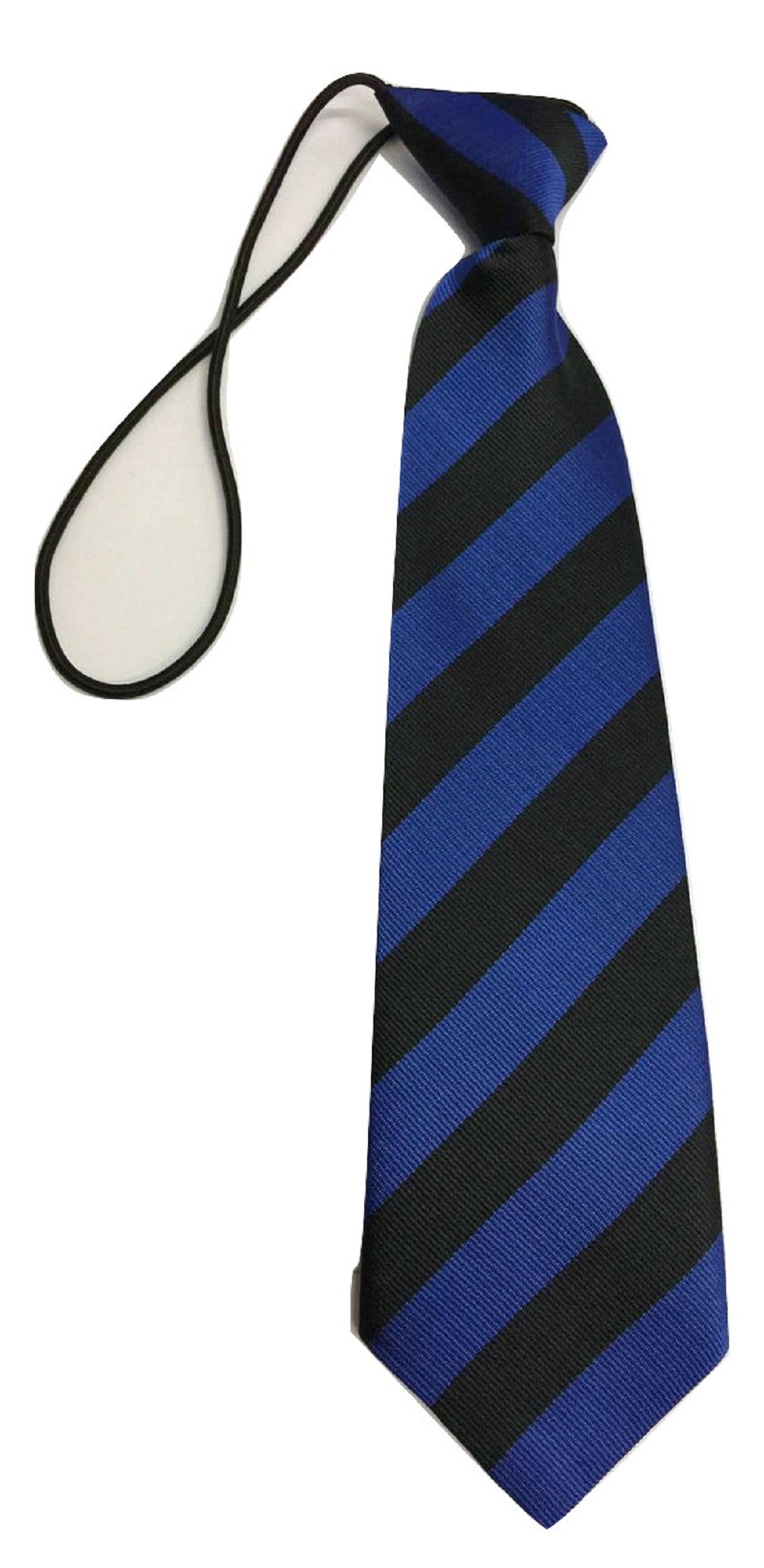 Ll Boys Blue/Black L&L® Striped School Kid Children Wedding Event Prom Party Plain Necktie Tie Uk ()