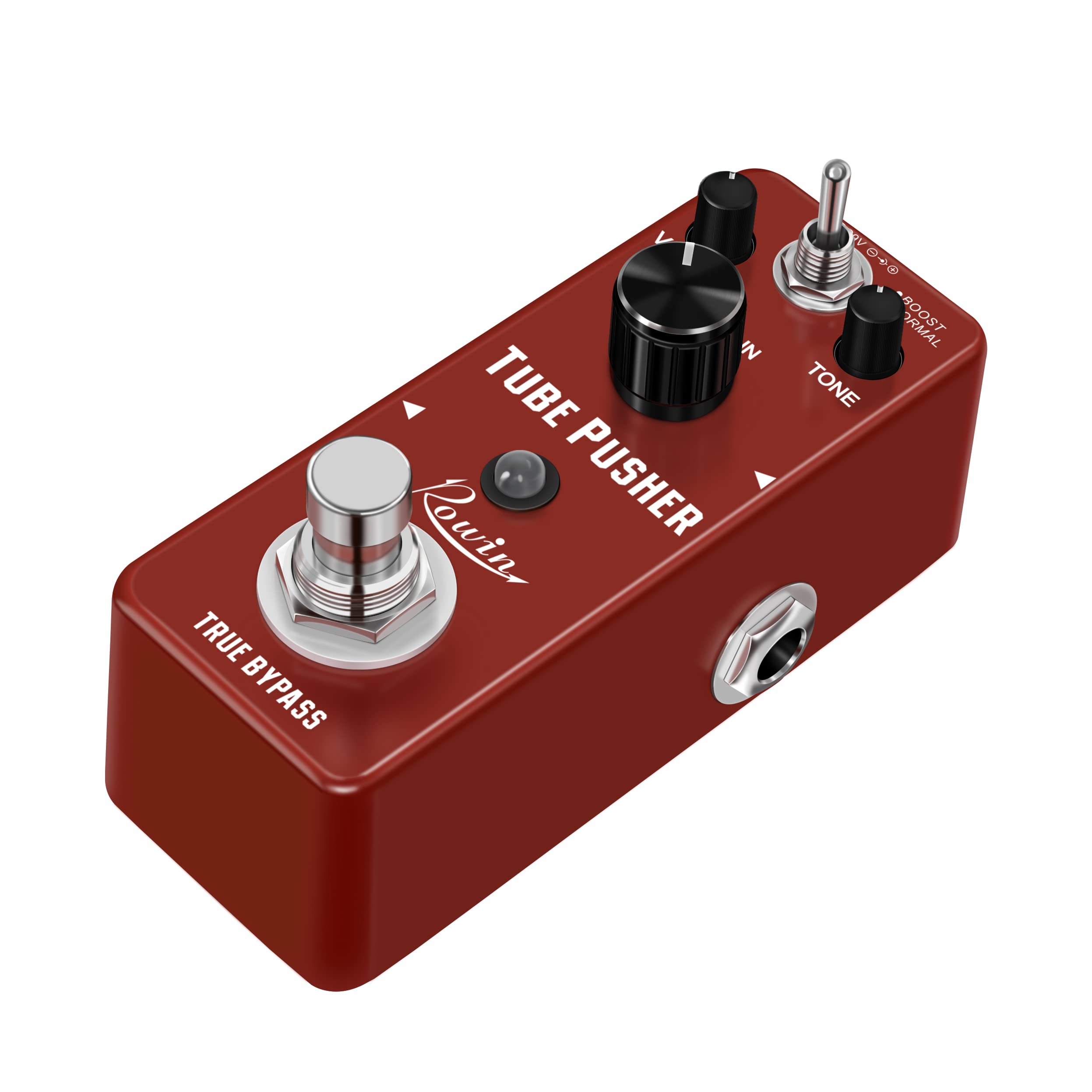 Rowin Tube Pusher LEF-328 - Pedale per chitarra, Simulatore Combo valvolare, pedale con modalità Boost e Normal, per Chitarra Elettrica e Basso, True Bypass