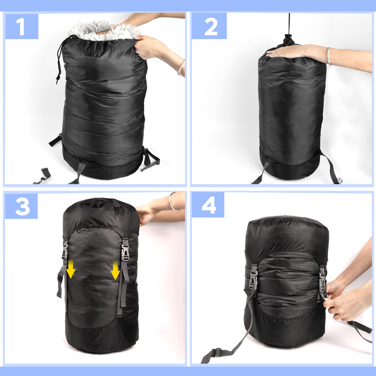 Sac De Compression Ultime Space Master Sac De Compression Pour Sac De Couchage 11L/18L/30L | Léger Et Résistant | Randonnée, Camping | Gain De Place Sac Couchage Randonnée