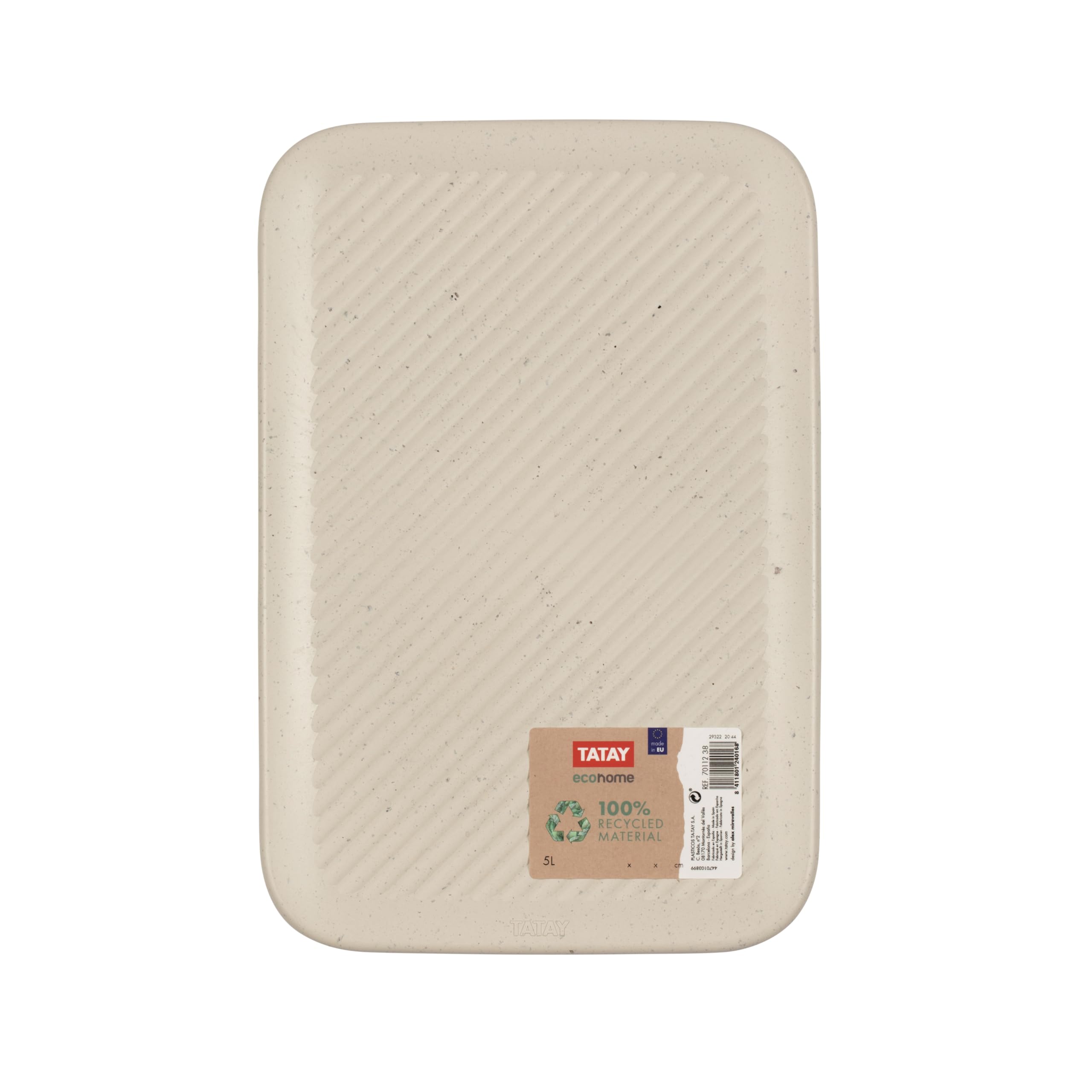 TATAY Deckel Für Aufbewahrungsbox 15-22 L – 30x39 Cm, Aus Recyceltem PP, BPA-frei | Stapelbar, Mit Seitlichen Griffen | Für Ordnung Im Haushalt