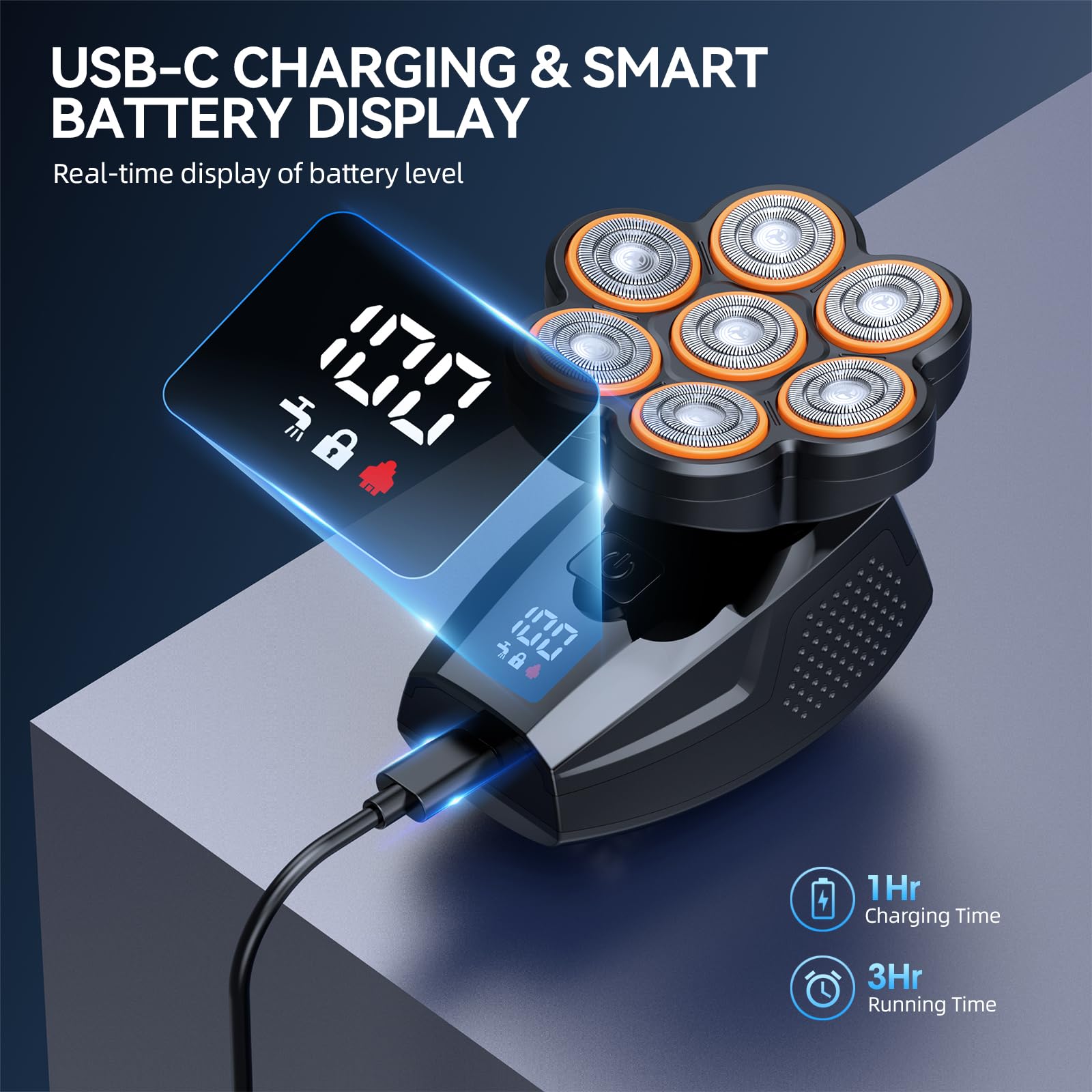 Amazon.com : Head Shavers for Bald Men, 7D Electric Razor 10000