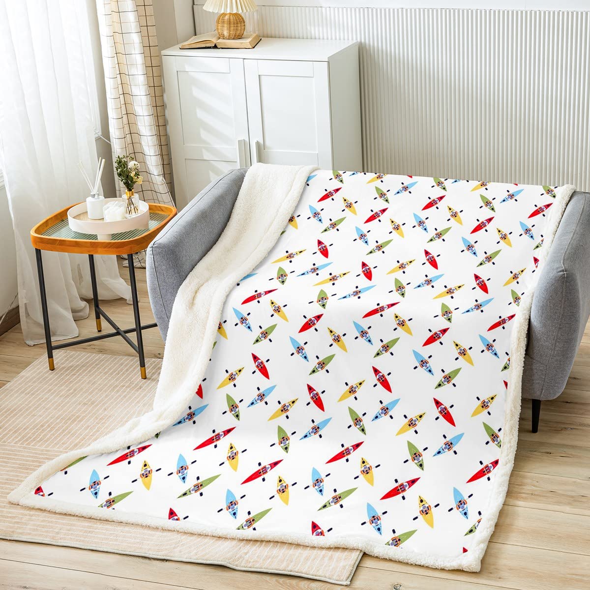 Yacht - Coperta in pile colorato per yacht, per bambini, ragazzi, ragazze, sport, a tema Sherpa, coperta per divano letto, 100 x 200 cm