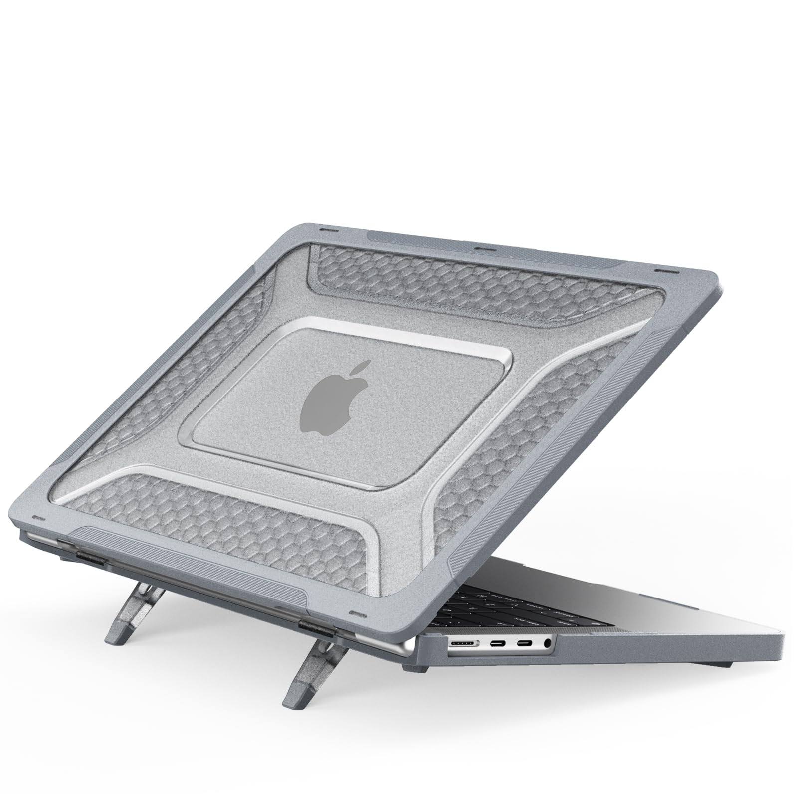 ProElite Case for MacBook Pro 14 inch Case 2024 2023 2022 2021 Release M3 A2918 A2992 M2 A2779 M1 A2442 Pro Max,Heavy Duty Honeycomb Hard Shell with Slim TPU Bumper and Fold Kickstand, Grey (B0D7MM6D2J) Amazon Price History, Amazon Price Tracker